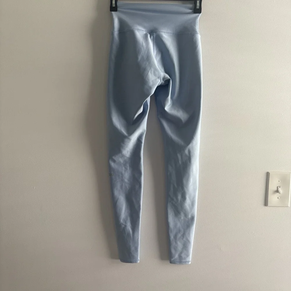 Alo Yoga Women's High Rise Light Blue Full Length Leggings SzXS WorkoutGym